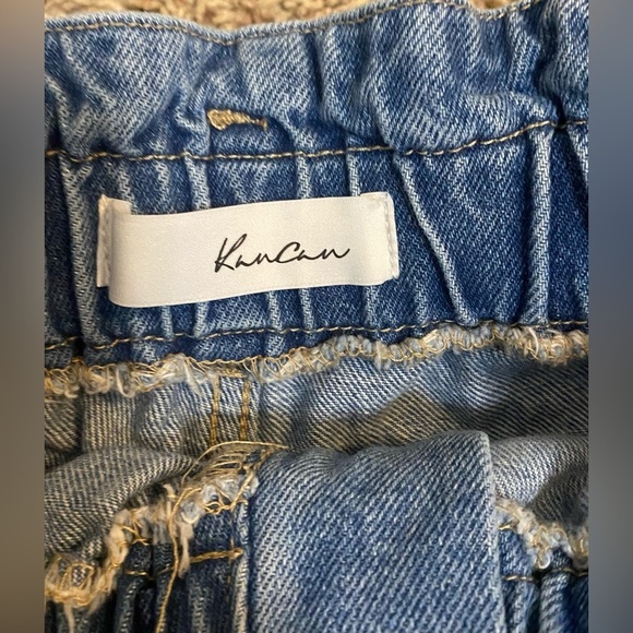 Women’s Kancan Ultra High Rise Paperbag Denim Shorts Size Large 29” waist - Picture 5 of 6